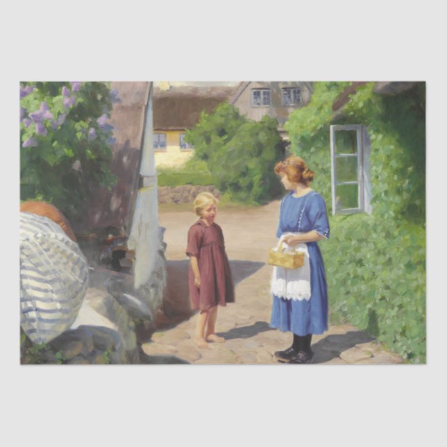 Summer's Day in Denmark (Mother and Daughter) Tissue Paper (Front)