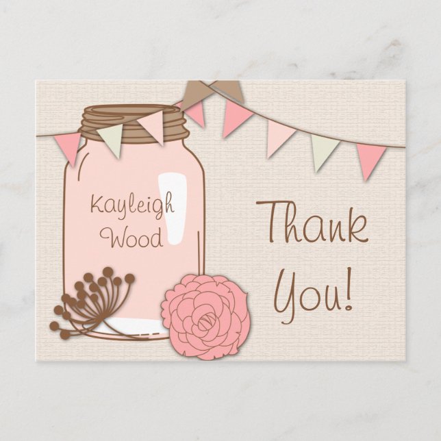 Summer's Dream Shower Thank You Postcard (Front)
