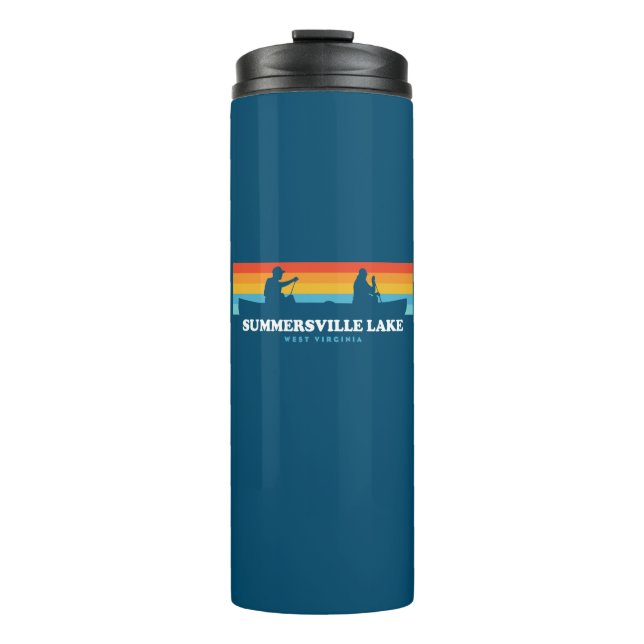 Summersville Lake West Virginia Canoe Thermal Tumbler (Front)
