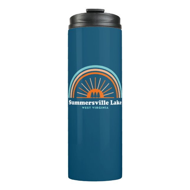 Summersville Lake West Virginia Rainbow Thermal Tumbler (Front)