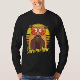 Summertime Armadillo Retro Sunset Beach Vacation A T-Shirt