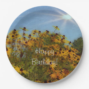 Summertime Black Eyed Susans Paper Plate