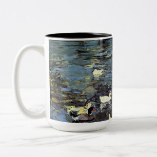 Summertime (by Mary Cassatt) Two-Tone Coffee Mug