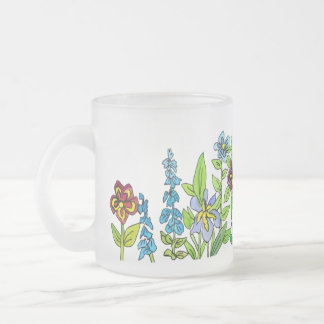summertime frosted glass coffee mug