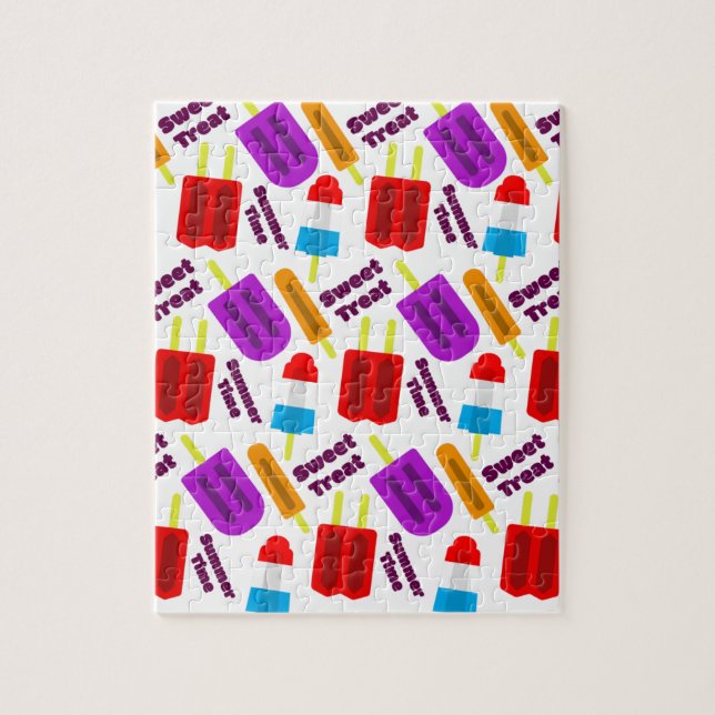 Summertime Frozen Juice Bar Monogram Jigsaw Puzzle (Vertical)