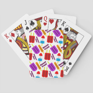 Summertime Frozen Juice Bar Pattern Playing Cards