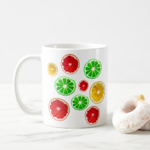 Summertime fruit colourful fruity pattern coffee mug
