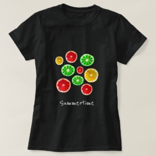 Summertime fruit colourful fruity pattern T-Shirt