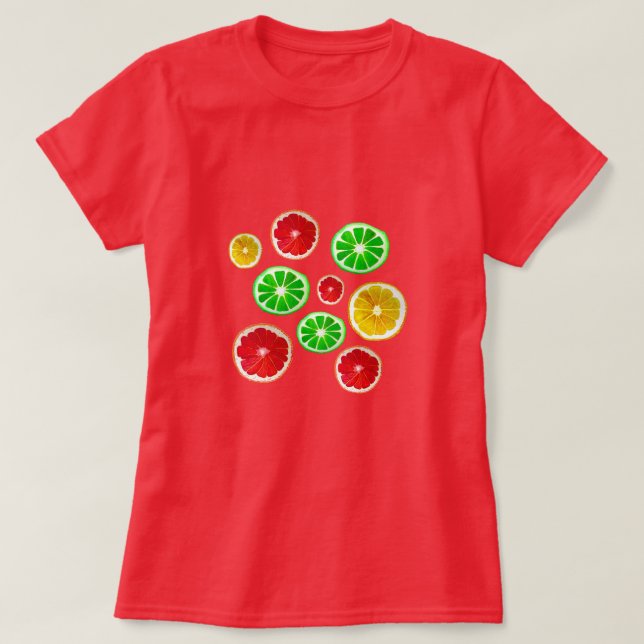 Summertime fruit colourful fruity pattern T-Shirt (Design Front)