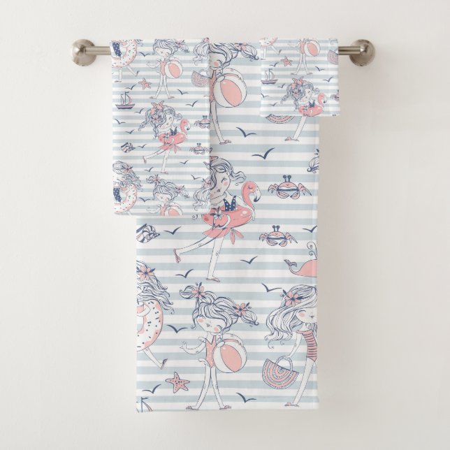Summertime Fun Bath Towel Set (Insitu)