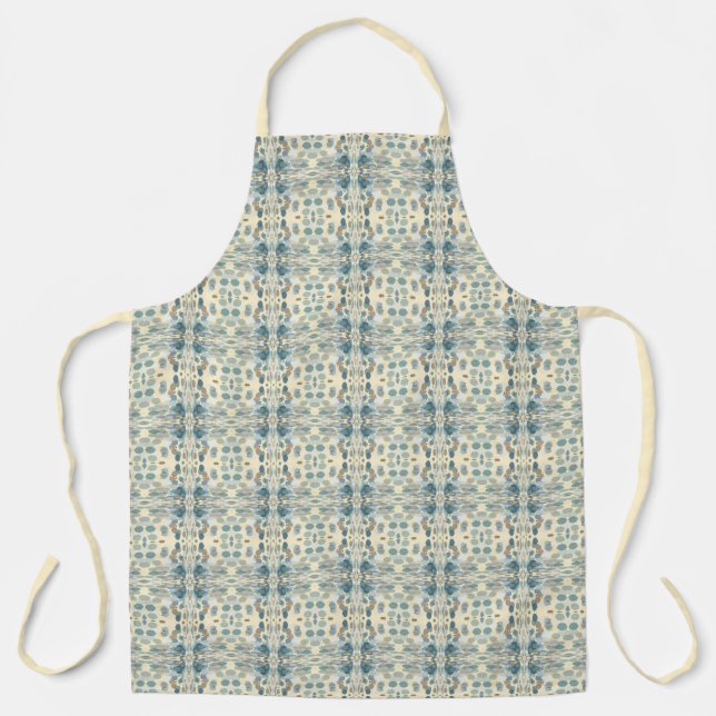 Summertime Fun Ocean Spray Splatter Abstract Art Apron (Front)