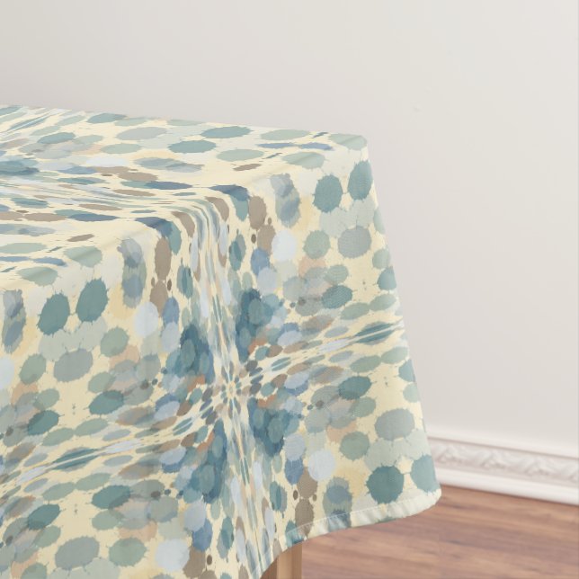 Summertime Fun Ocean Spray Splatter Abstract Art  Tablecloth (In Situ)