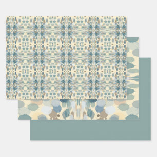 Summertime Fun Ocean Spray Splatter Abstract Art  Wrapping Paper Sheet