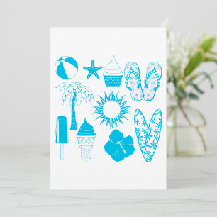Summertime Icons Invitation