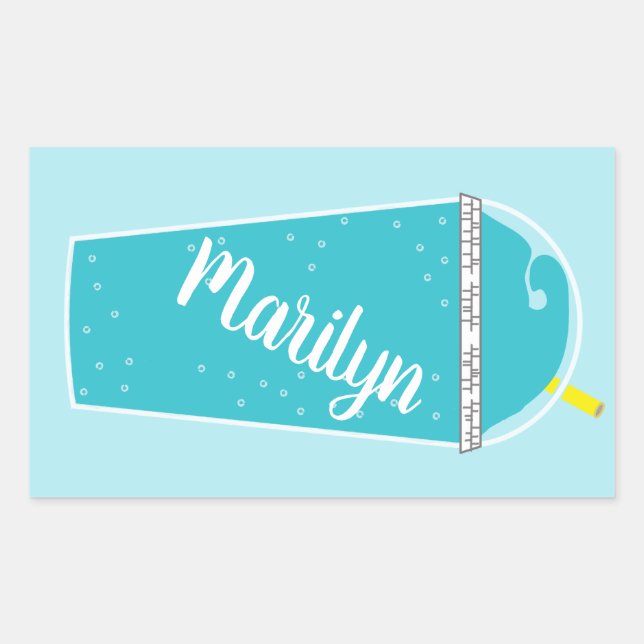 Summertime Icy Cold Drink Personalised Stickers (Front)
