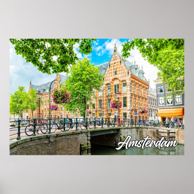 Summertime In Amsterdam, Netherlands Poster (Front)