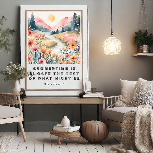 Summertime Is Always The Best Watercolor Poster (Summertime Is Always The Best Watercolor Poster)