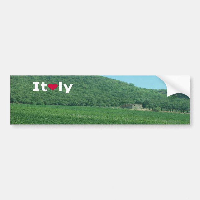 Summertime Italian Countryside Bumper Sticker (Front)