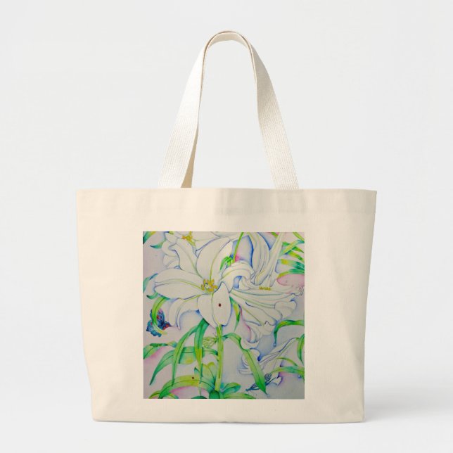 Summertime Large Tote Bag (Front)