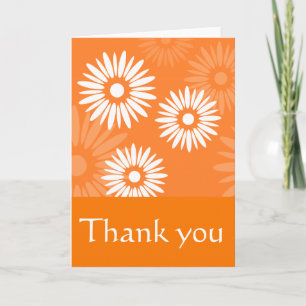Summertime orange flowers Thank You Card
