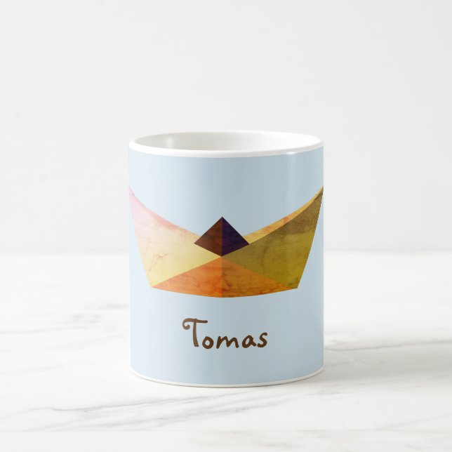 Summertime, Origami Hat Personalized Mug (Center)