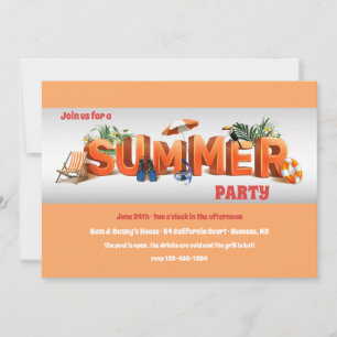 Summertime Party Invitation