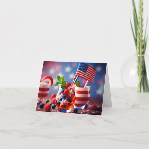 Summertime Patriotic Thank You Card