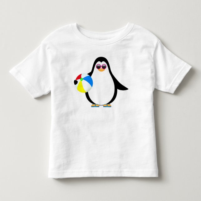 Summertime Penguin Toddler T-Shirt (Front)