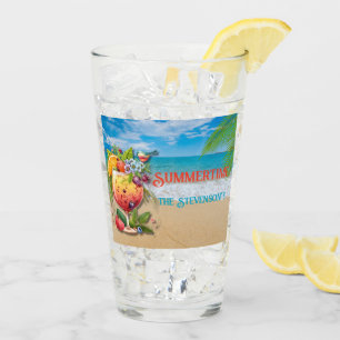 Summertime Personalised Beach Ocean Glass