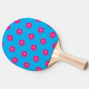 Summertime Pink Flower Ping Pong Paddle