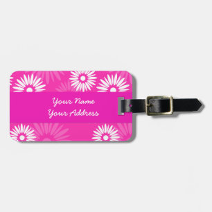 Summertime pink flowers Luggage Tag