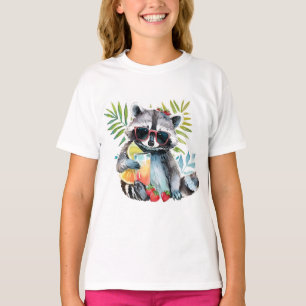 Summertime racoon in sunglasses beach chillout T-Shirt
