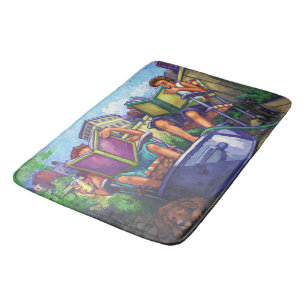 Summertime Reading Art Bath Mat