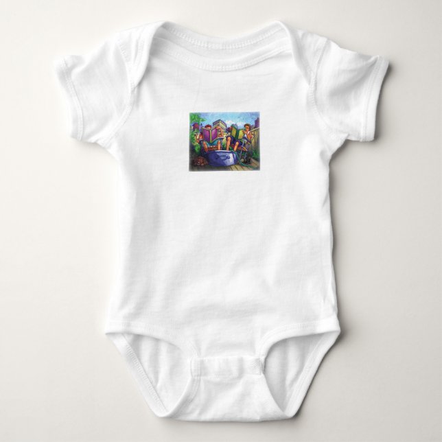 Summertime Reading Baby Bodysuit (Front)