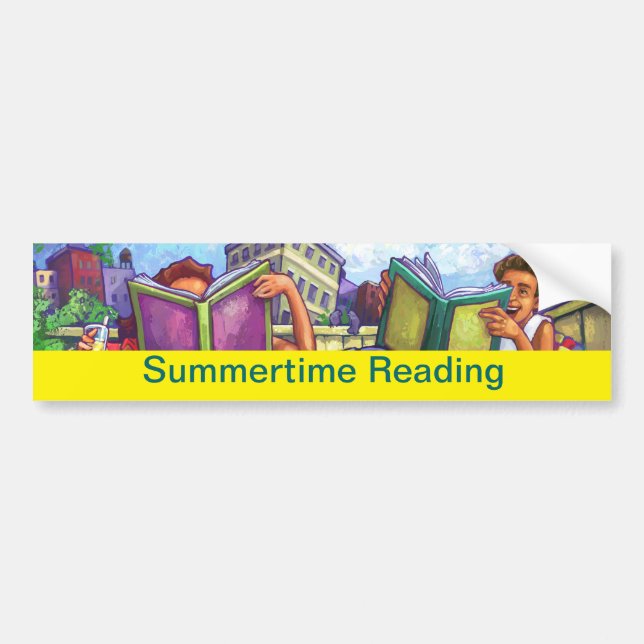 Summertime Reading Bumper Sticker (Front)