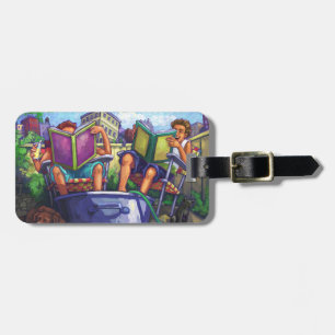 Summertime Reading Luggage Tag