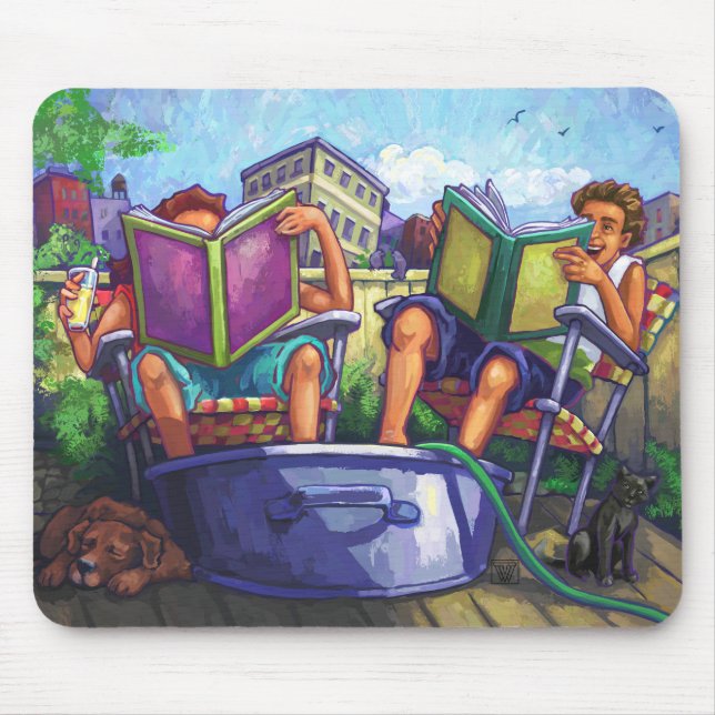 Summertime Reading Mouse Mat (Front)