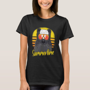 Summertime Retro Sunset Beach Vacation Honey Badge T-Shirt
