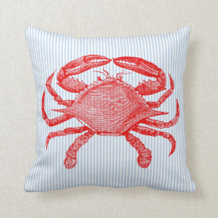 Summertime Seafood Crab Picnic Cushion