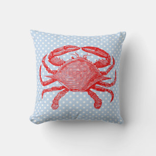 Summertime Seafood Crab Picnic Cushion
