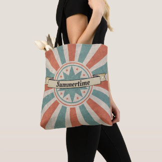 Summertime Vintage Tote (text customisable) Bag