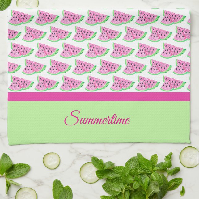 Summertime Watermelon Kitchen Towel (Folded)