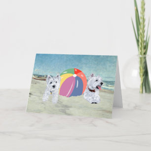 Summertime Westies Blue Water Card