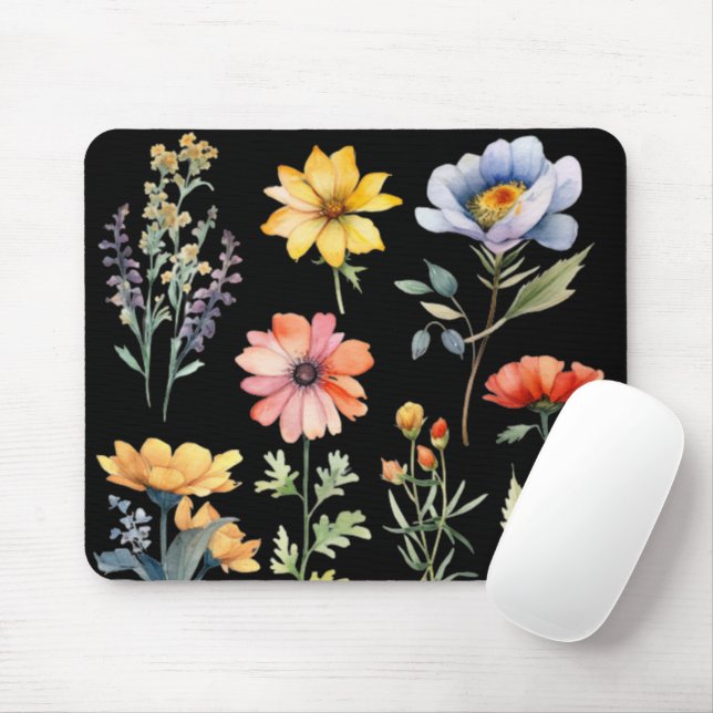 Summertime Wild Flowers Mousepad (With Mouse)