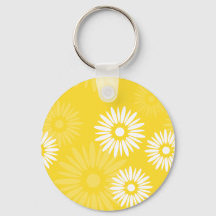Summertime yellow flowers Keychain
