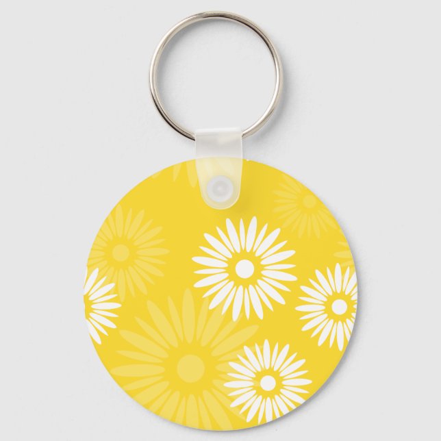 Summertime yellow flowers Keychain (Front)