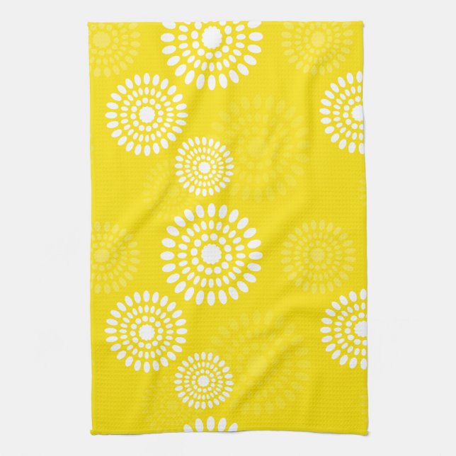 Summertime yellow flowers Towel (Vertical)