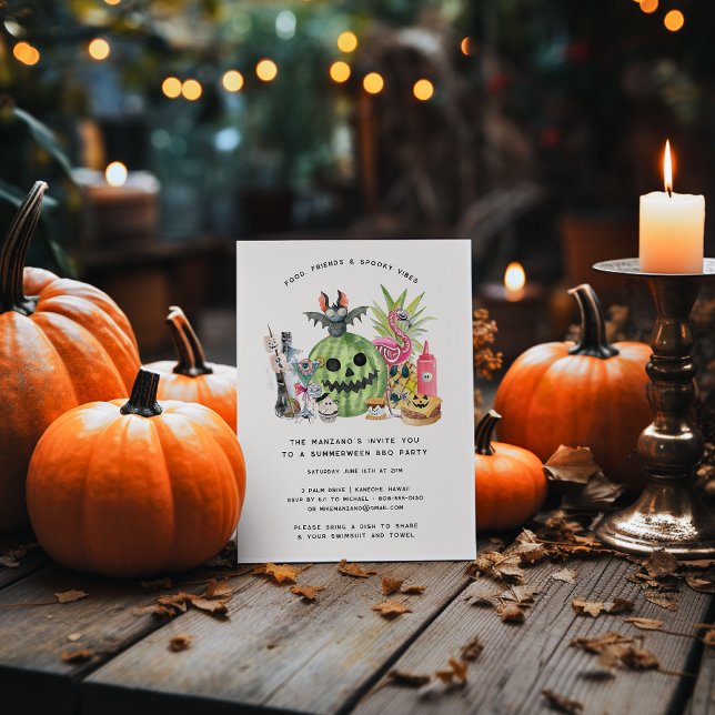 Summerween Backyard BBQ Party Invitation (Creator Uploaded)