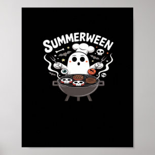 Summerween BBQ Funny Poster