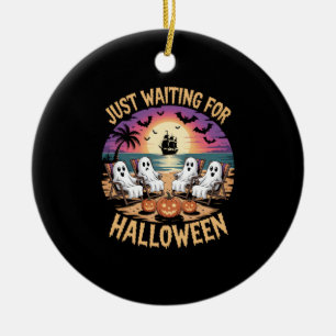Summerween Beach Spooky Ceramic Tree Decoration